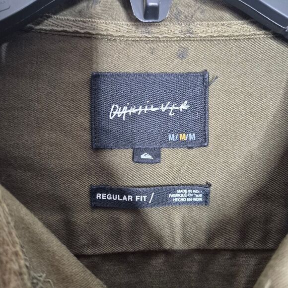 Quiksilver Olive Camo Shirt Jacket Size Medium - Picture 6 of 10